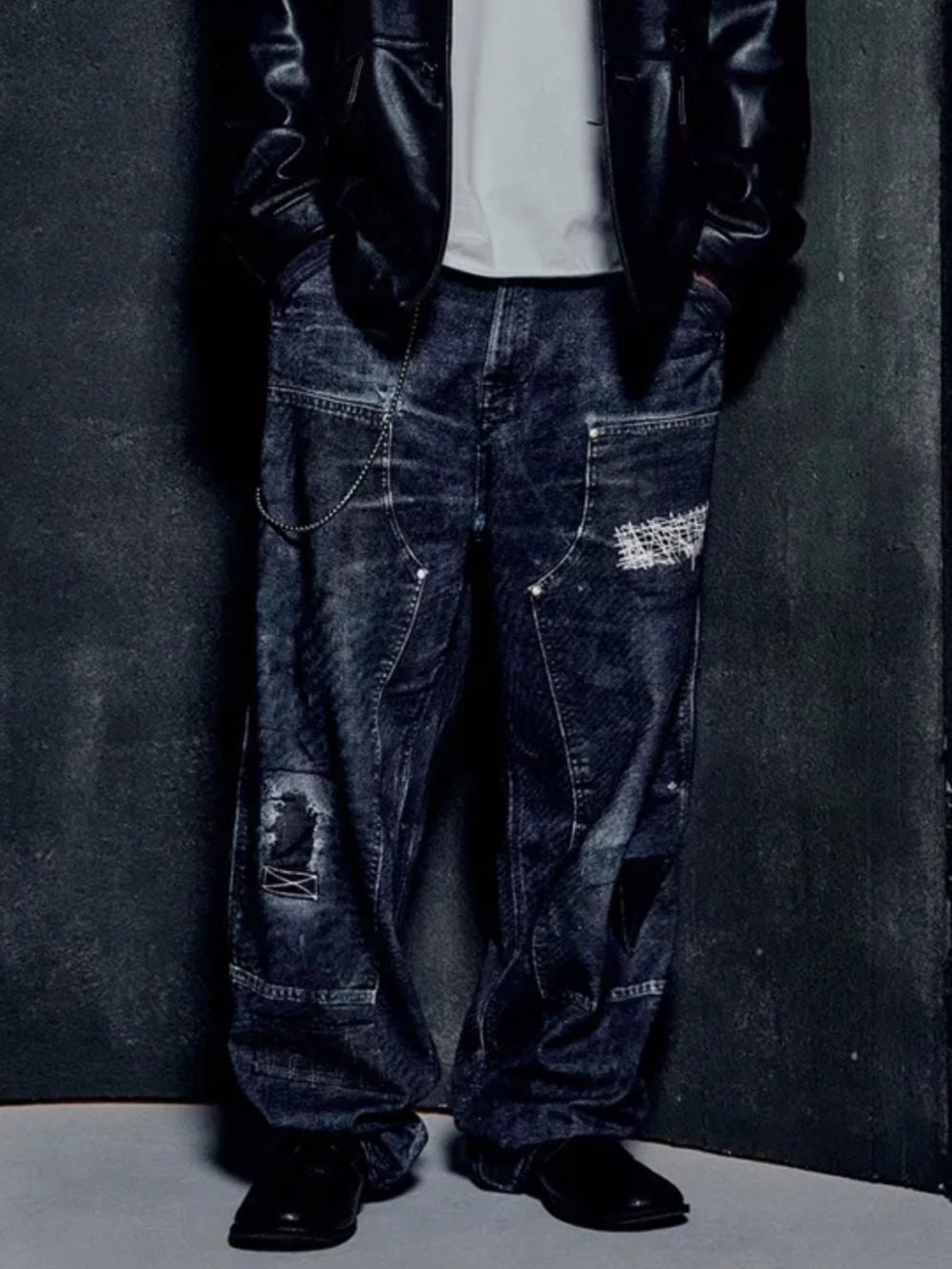 【NOMANUAL】PRINTED DOUBLE KNEE PANTS