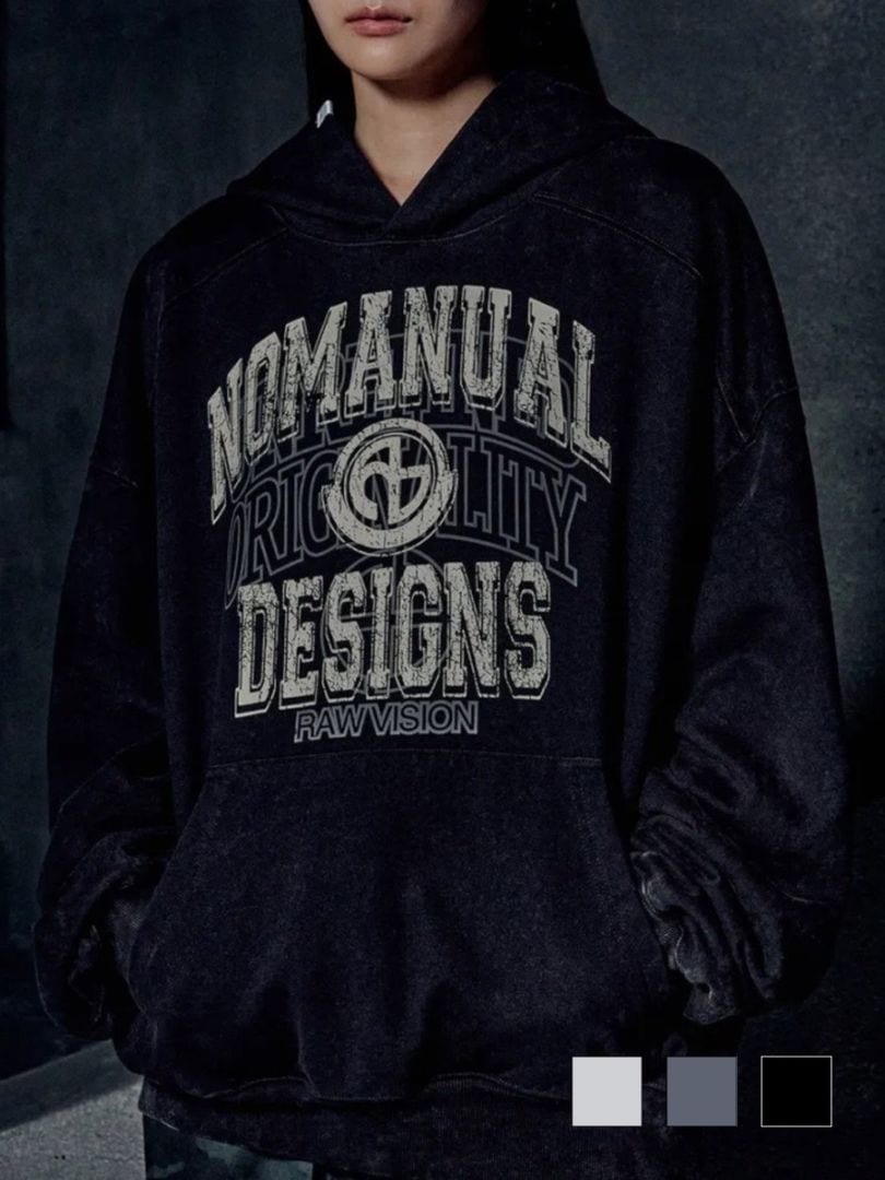 【NOMANUAL】LAYERED ARCH GRAPHIC HOODIE