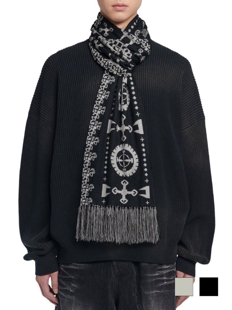 【NOMANUAL】GEAR PATTERN JACQUARD MUFFLER