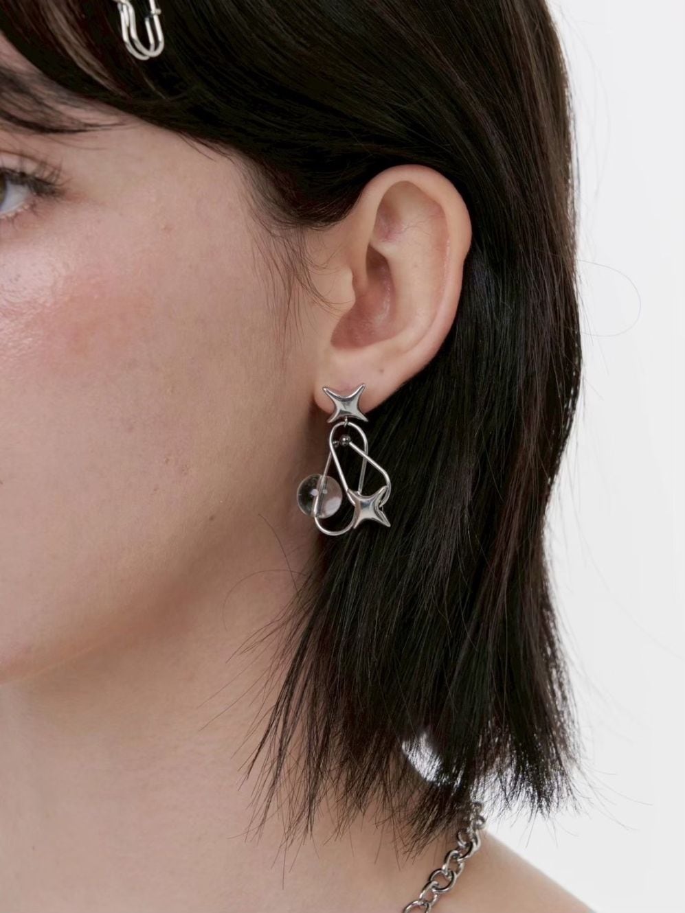 EGO TRIPPING SCROLL HOOP PIERCE シルバー925 925 Silver