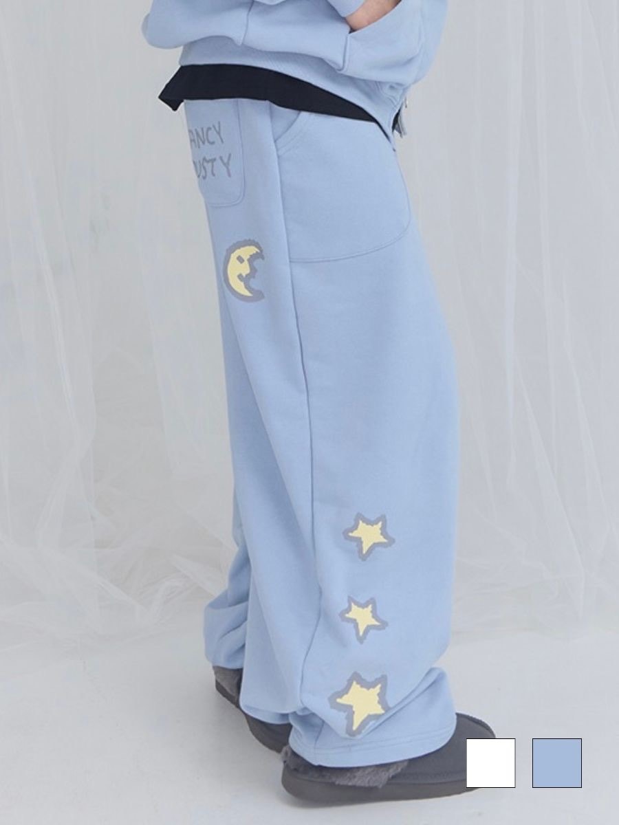 【FANCY X DUSTY】DEVIL & ANGEL PRINTED SWEATPANTS / 【ファンシー X ダスティ】デビル＆エンジェルプリントスウェットパンツ