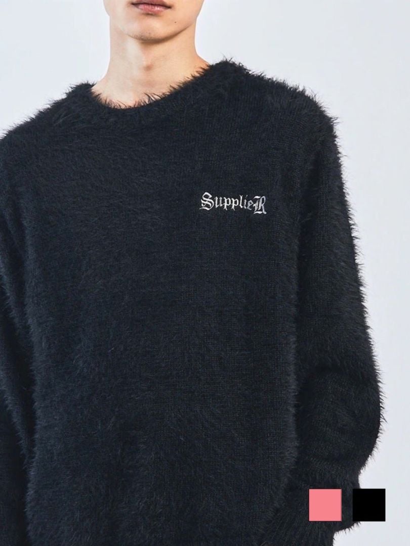 【SUPPLIER】Cross Shaggy Knit / 【サプライヤー】クロスロゴシャギーニット