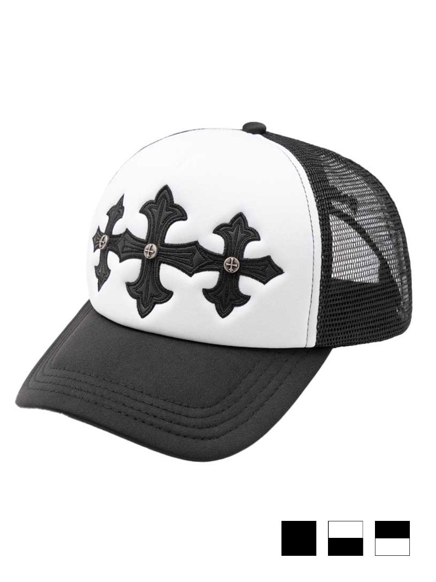 1/30 再入荷【SUPPLIER】Cross Leather Patch Mesh Cap