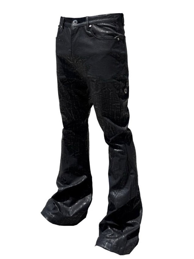 【BEBOF】Leather like flare pants / 【ビーボフ】レザーライクフレアパンツ