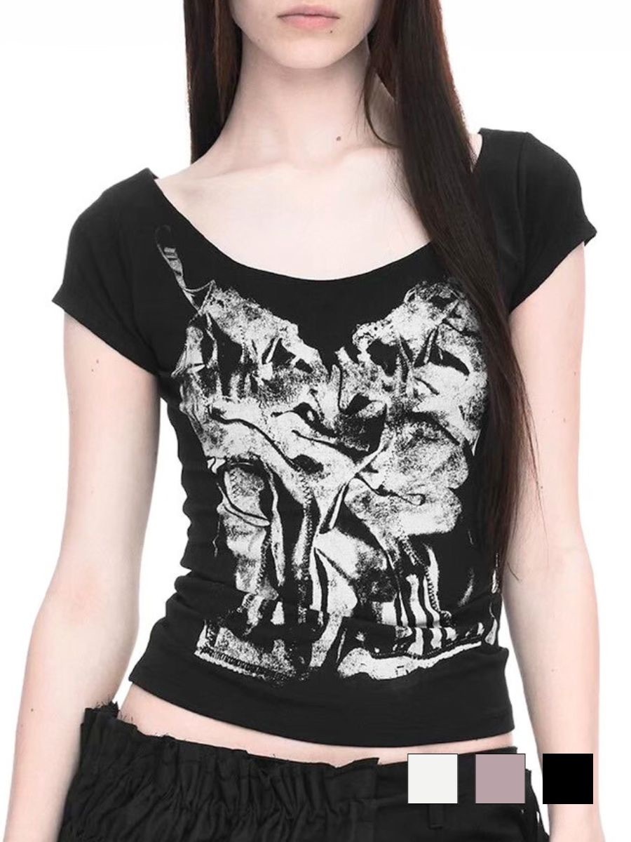 【NACHE】SLIP X-RAY PRINTED T-SHIRT