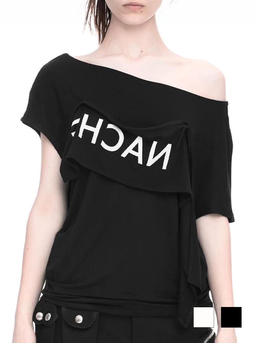 【NACHE】2-WAY PRINTED LOOSE T-SHIRT