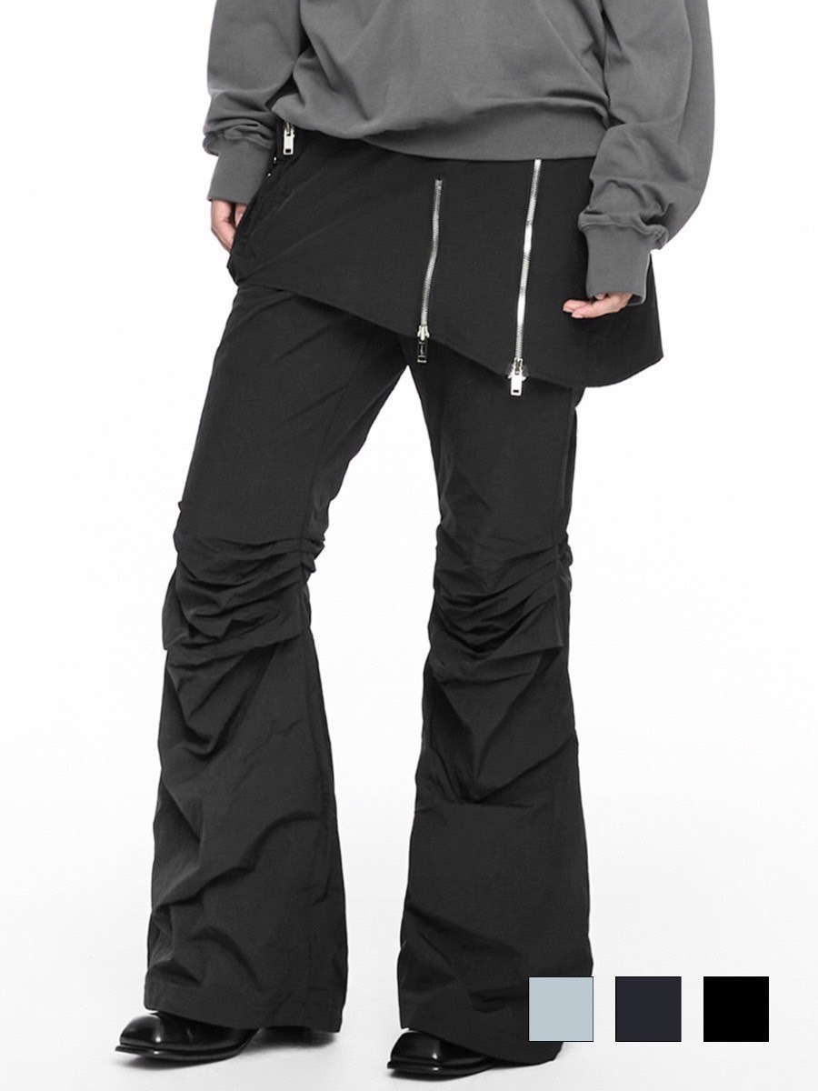 【NACHE】BOOTS CUT SKIRT PANTS (UNISEX)