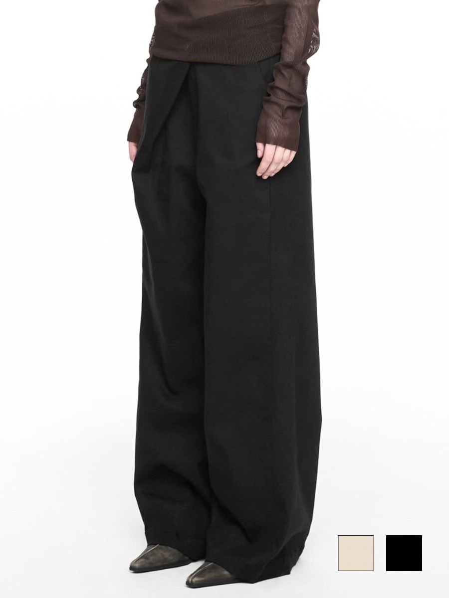 【NACHE】FOLDED WIDE PANTS (UNISEX)