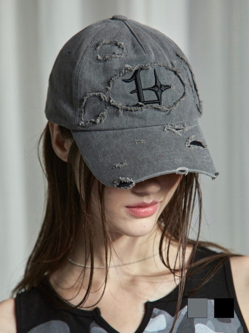 【GATELESS】DAMAGE LOGO CAP / 【ゲートレス】ダメージロゴキャップ