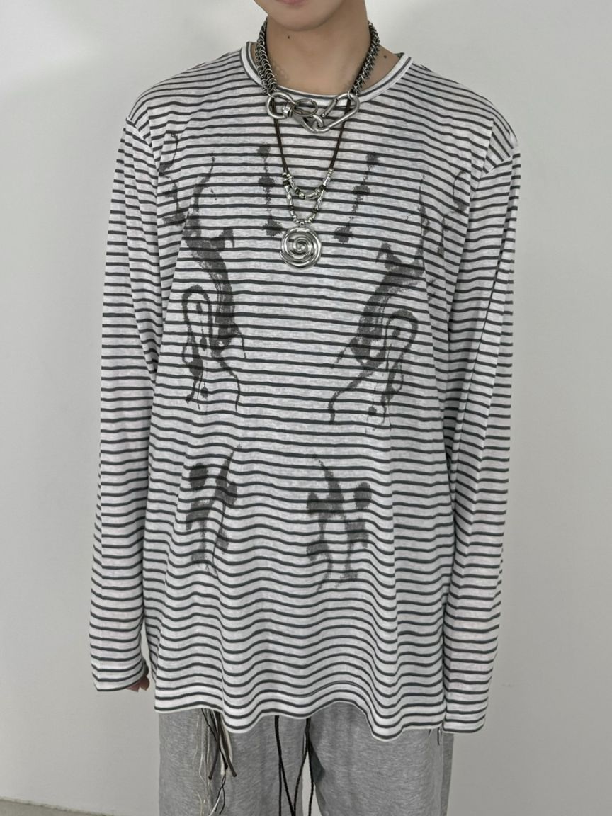 【Nerd out XU】design border long sleeve