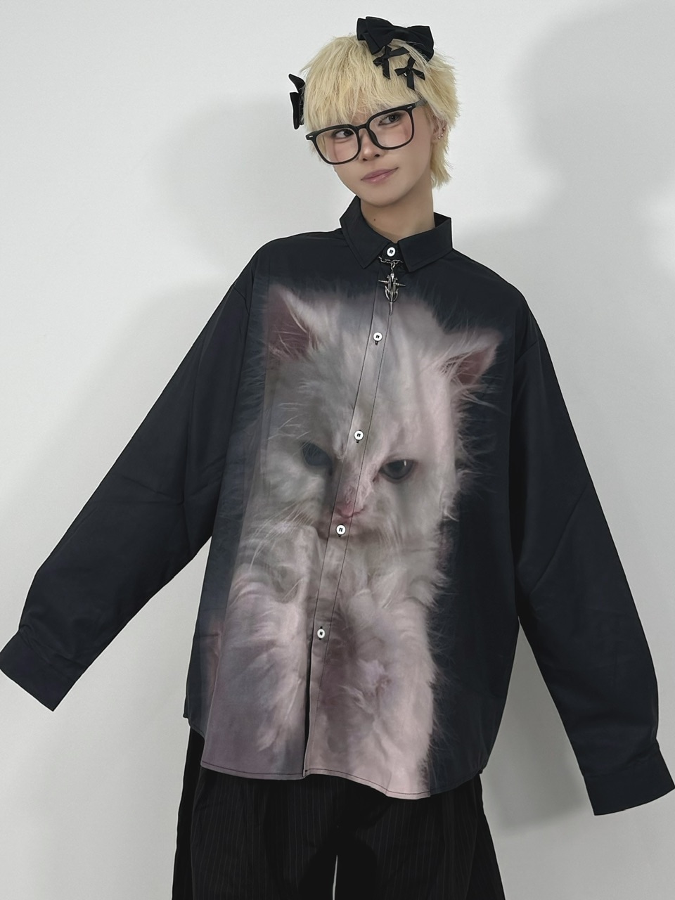 ゆ*様 【Nerd out XU】ugly cat long sleeve sh 受注制【Nerd out XU】ugly cat long sleeve shirt | OUR BRAND,Nerd