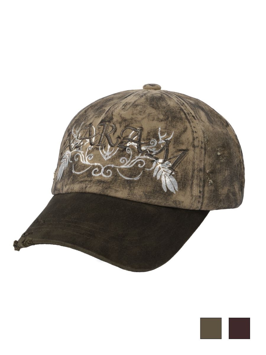 【AAKAM】VTG Washed Damage Ball Cap