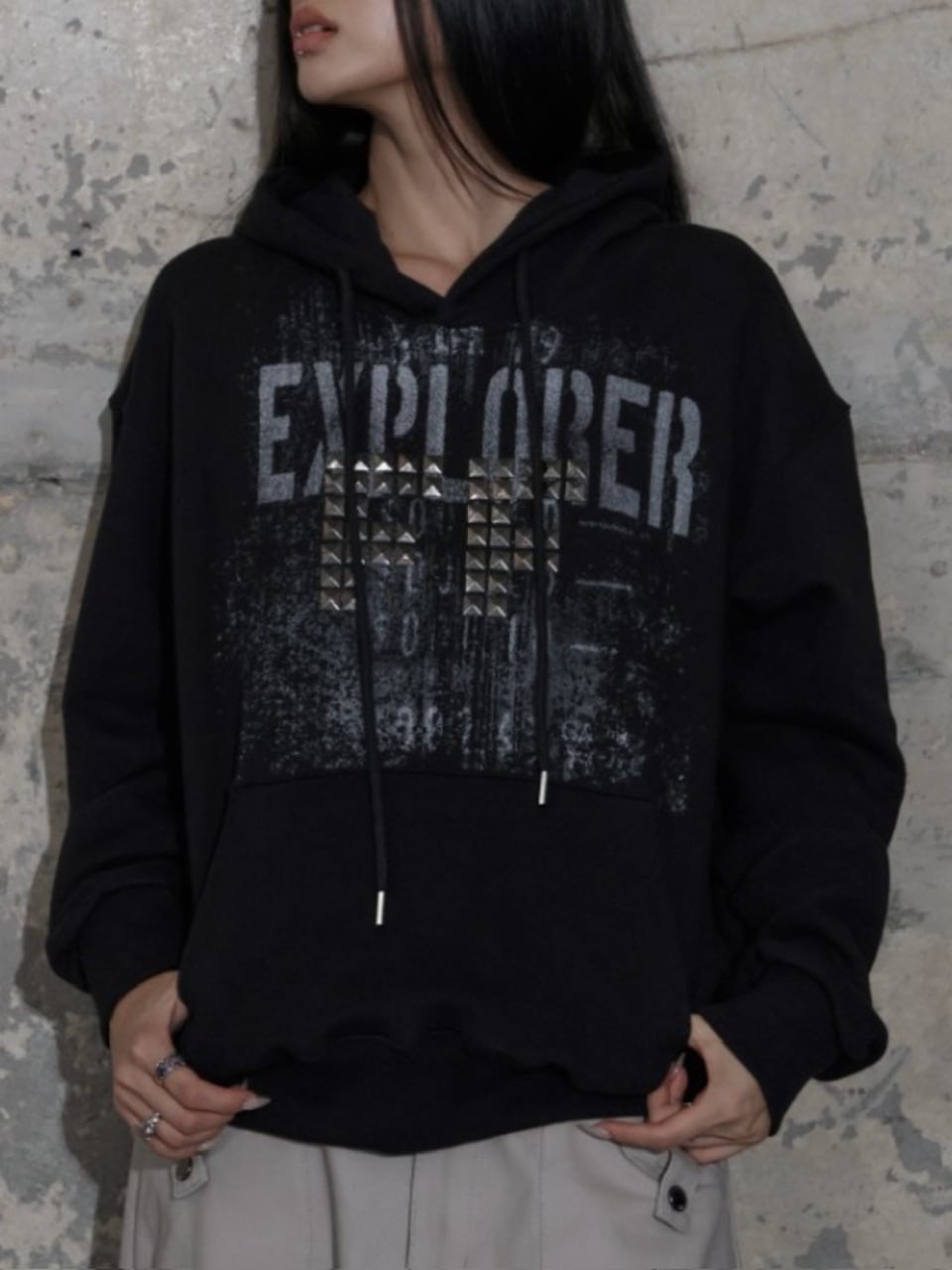 【FANCY CLUB】FF STUD HOODIE / 【ファンシークラブ】ＦＦスタッヅパーカー