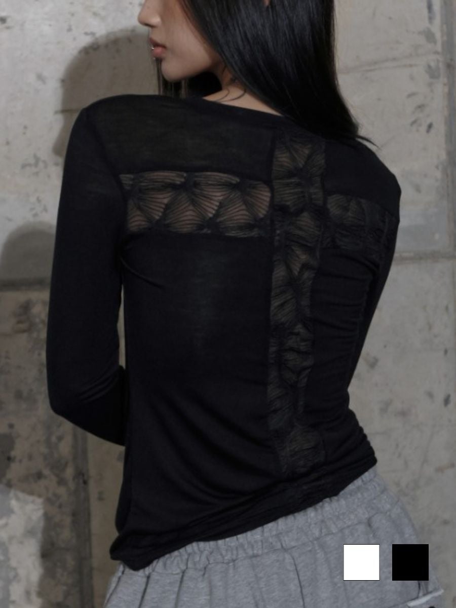 【FANCY CLUB】BACK CROSS LONG SLEEVE / 【ファンシークラブ】バッククロス長袖Ｔシャツ