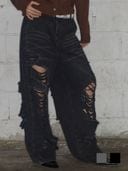 パンツ TRIPP NYC LLIC SILVER BIOTECH PANT Amazon.com: Tripp NYC Metallic Biotech Pants [Black/Silver] Baggy