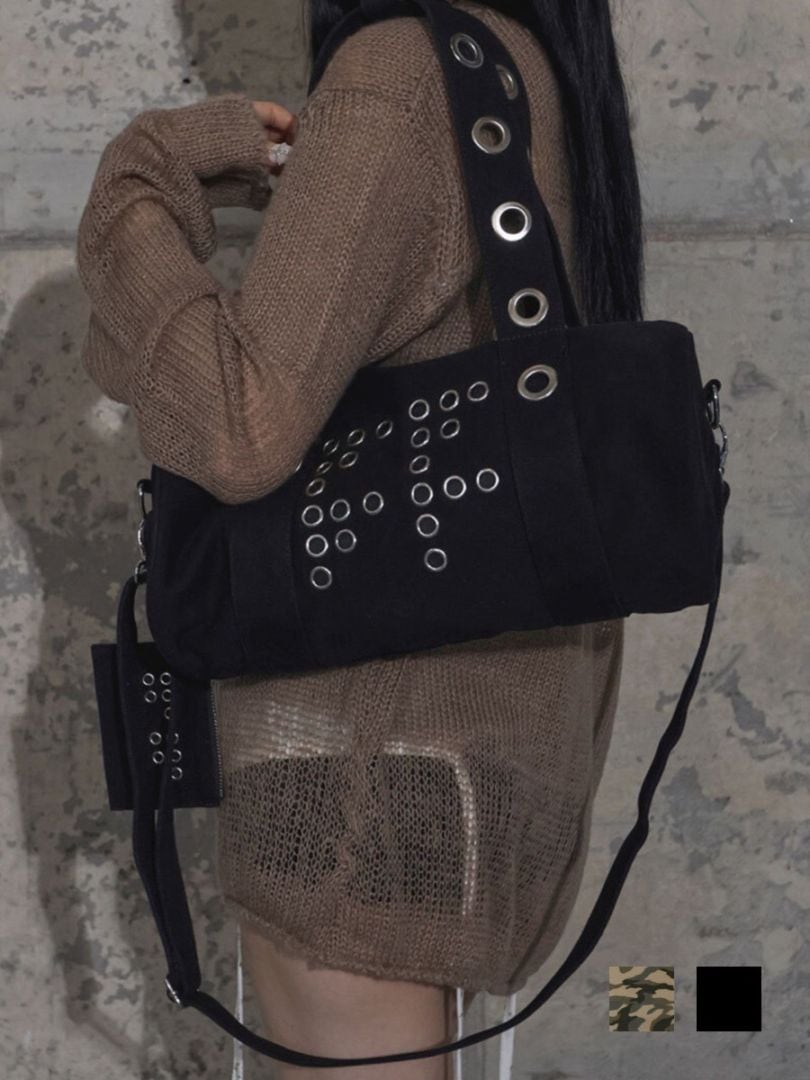 【FANCY CLUB】FFFF EYELET DUFFLE BAG / 【ファンシークラブ】ＦＦＦＦアイレットダッフルバッグ