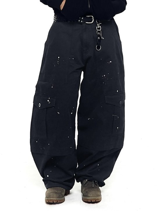 【AAKAM】Painted Military Cargo Pants