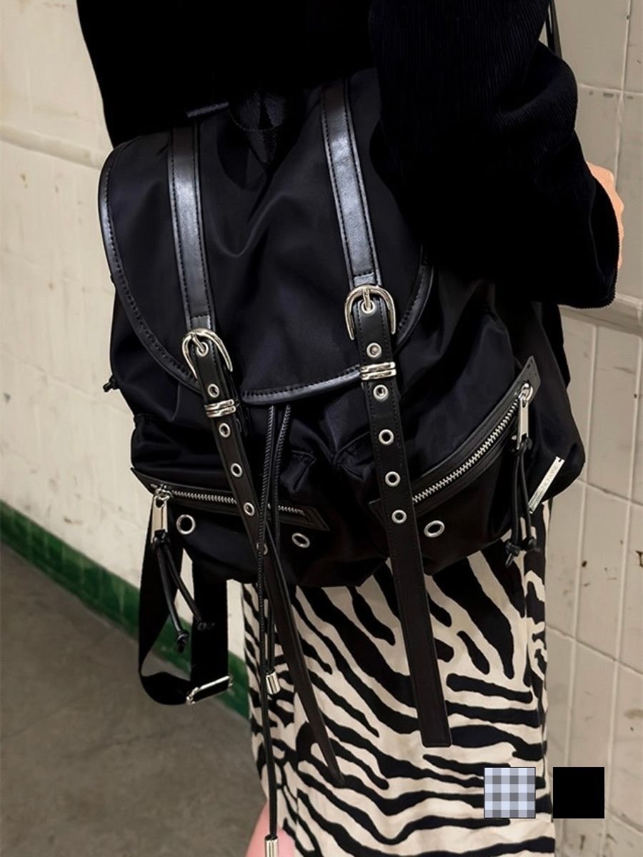 【NOT KNOWING】Double Belted Moto Backpack / 【ノットノーイング】ダブルベルトモトバックパック