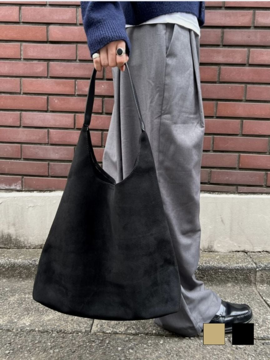 東京店WEB限定【Chikashitsu +】suede shoulder bag / 【チカシツプラス】スエードショルダーバッグ (2color)