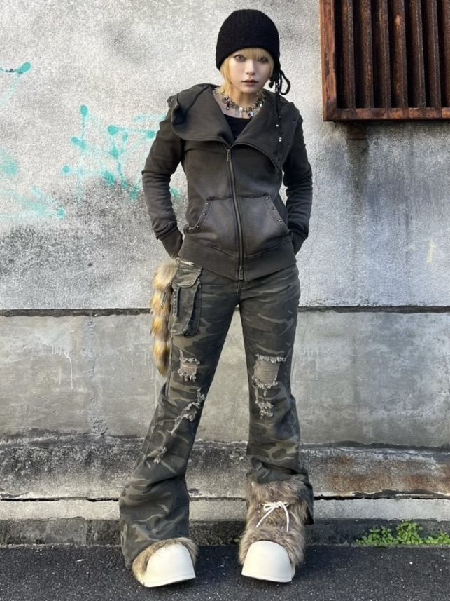 Y2k line leather jacket black Luvcode xu Y2k leather bag grunge