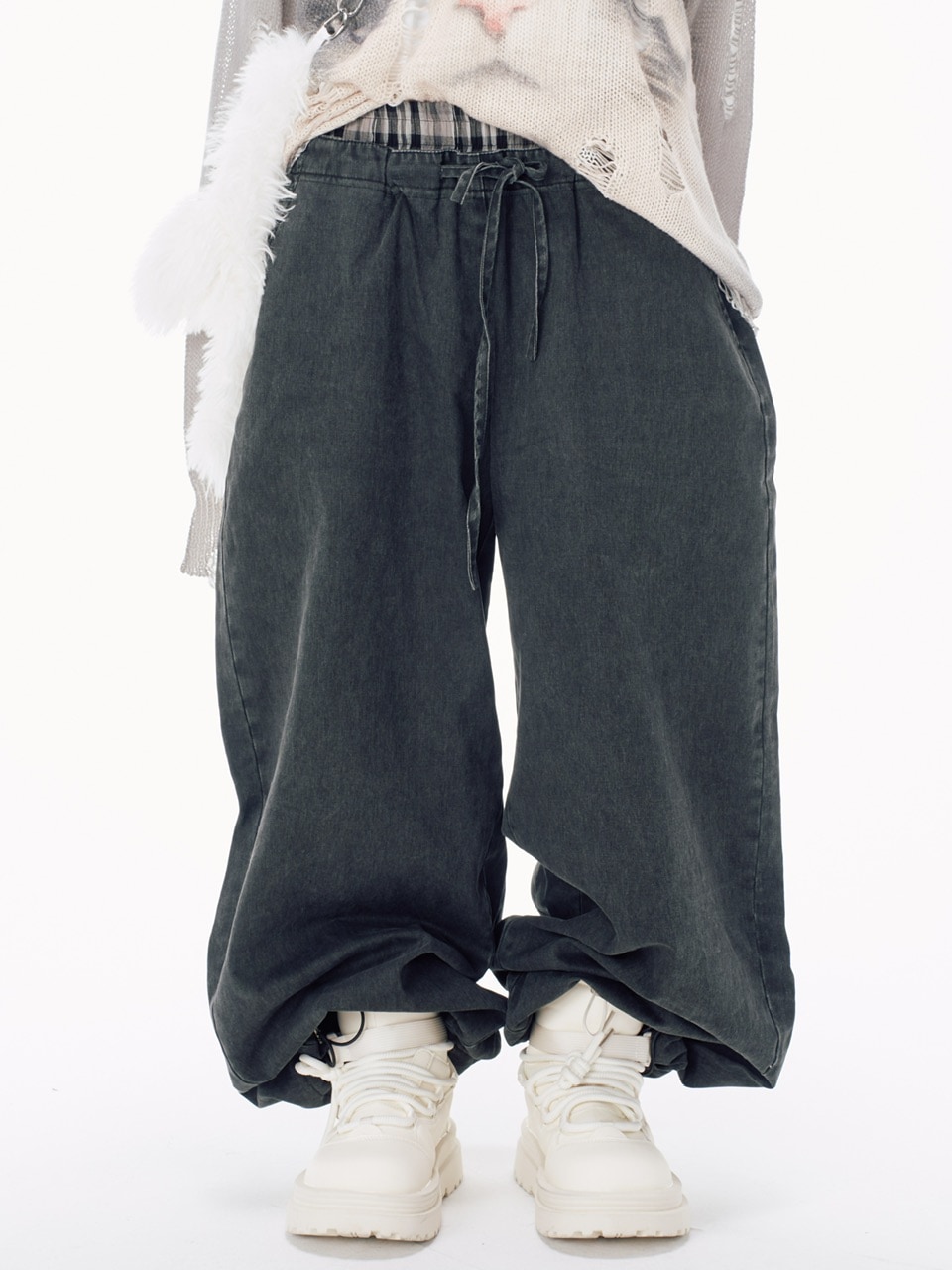 【Nerd out XU】layered denim pants / 【ナードアウトエックスユー】レイヤードデニムパンツ