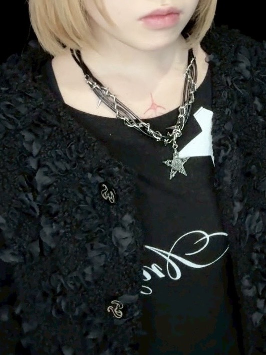 【Never mind the XU】tangled design necklace / 【ネバーマインドザエックスユー】タングルドデザインネックレス