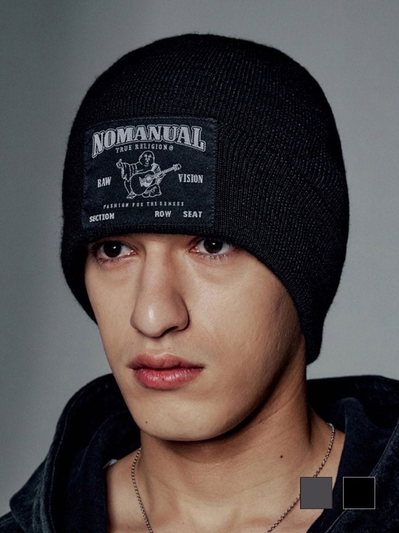【NOMANUAL】NO RELIGION LOGO PATCH BEANIE