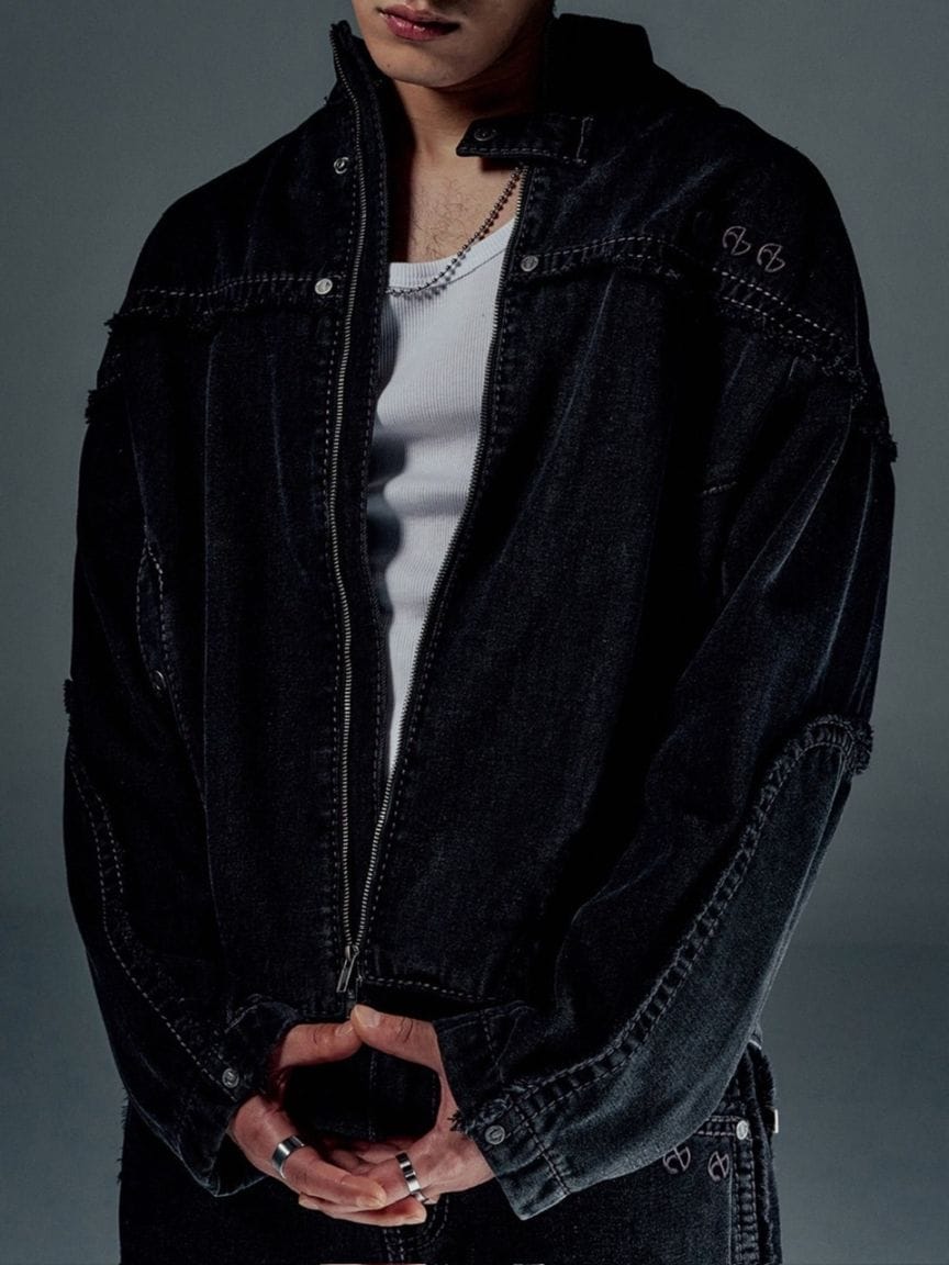 【NOMANUAL】NO RELIGION DENIM RIDER JACKET