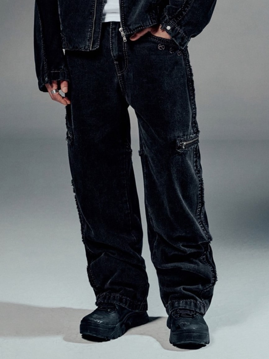 【NOMANUAL】NO RELIGION DENIM RIDER PANTS