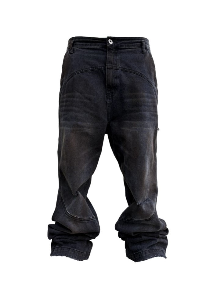 【BEBOF】Washing Semi-Wide Denim Pants / 【ビーボフ】ウォッシングセミワイドデニムパンツ