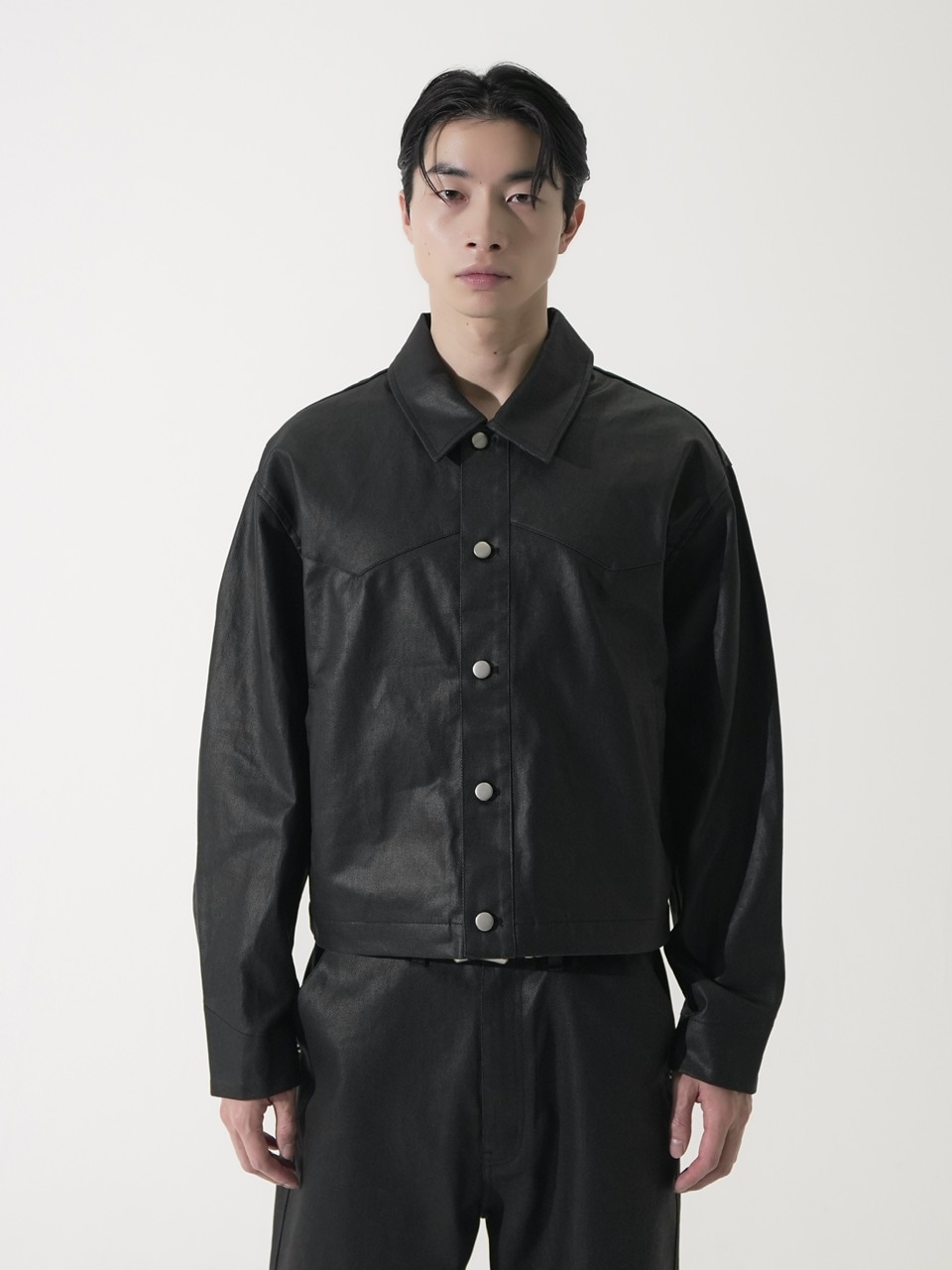 CS】coated denim jacket(black) | OUR BRAND,Chikashitsu +,CS