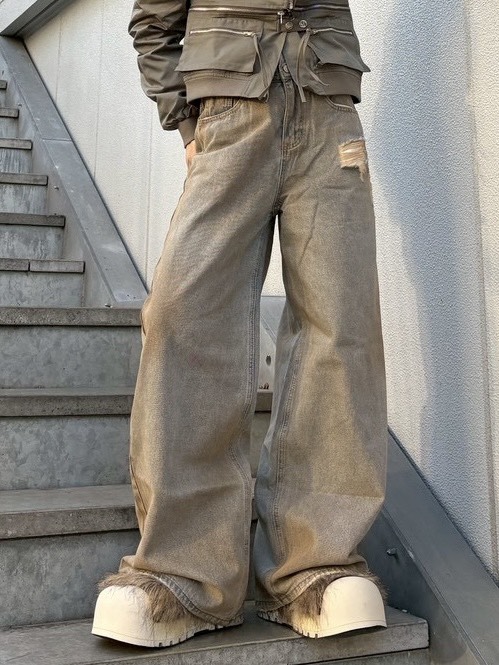 【Never mind the XU】wrap denim pants / 【ネバーマインドザエックスユー】ラップデニムパンツ