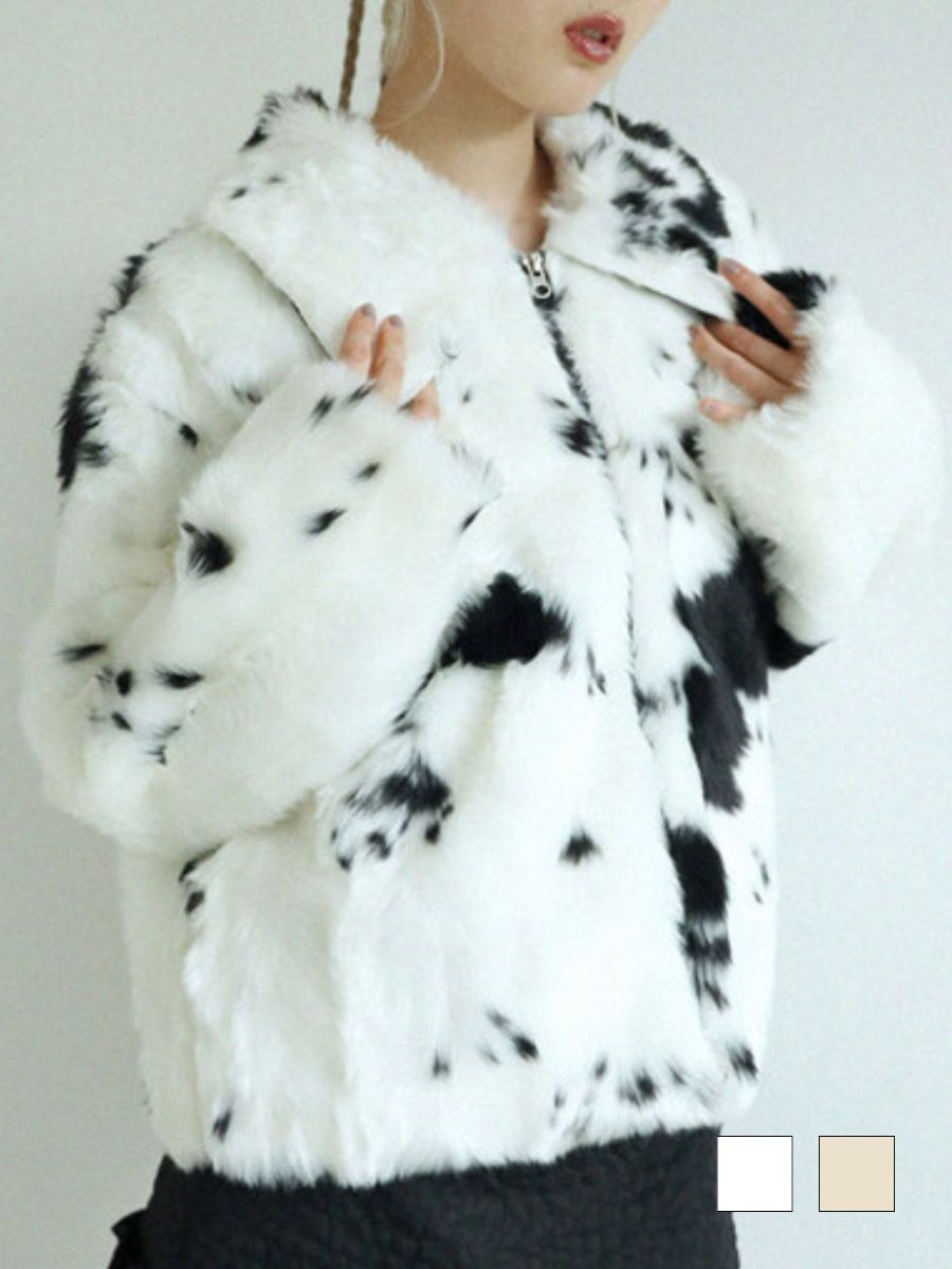 12/21 20:00 再販【Uglyshadow】MILK COW FUR JACKET / 【アグリーシャドウ】ミルクカウファージャケット