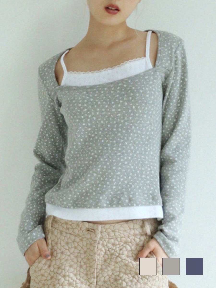 12/21 20:00 再販【Uglyshadow】FLOWER LAYERED T-SHIRT