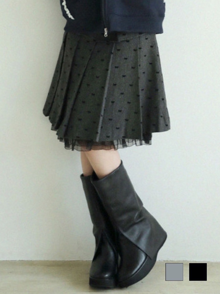 12/21 20:00 再販【Uglyshadow】RIBBON MIDI SKIRT
