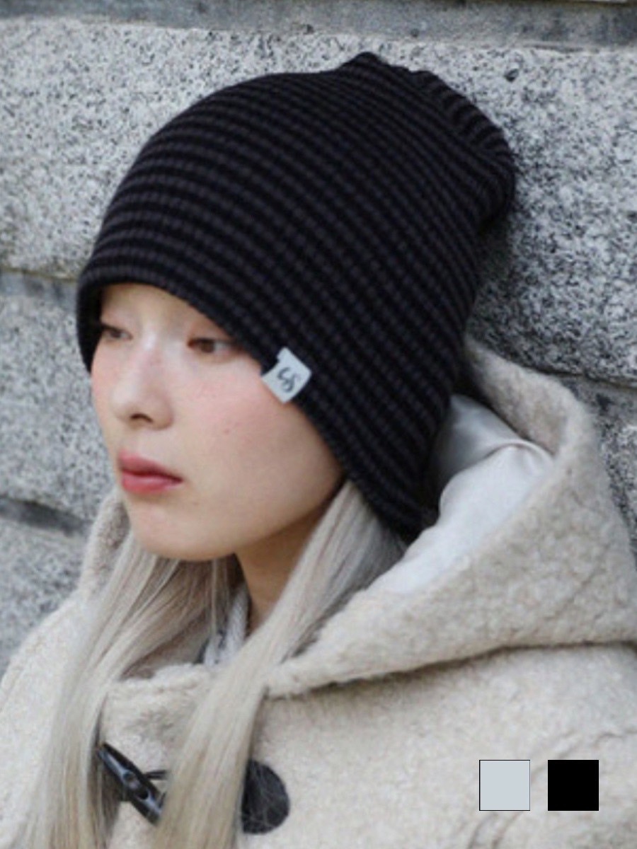 【Uglyshadow】STRIPED LONG BEANIE