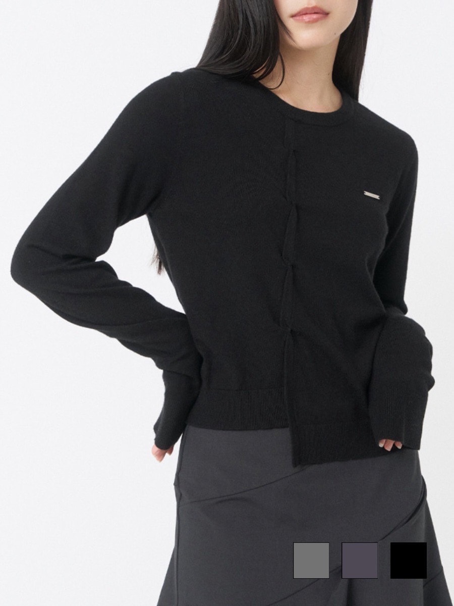 【Miseki seoul】Origami pleats knit top