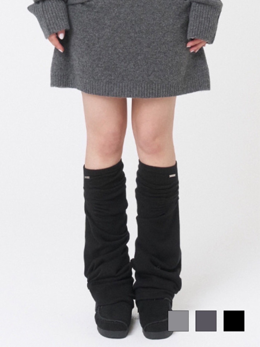 【Miseki seoul】Shirring knit leg warmer