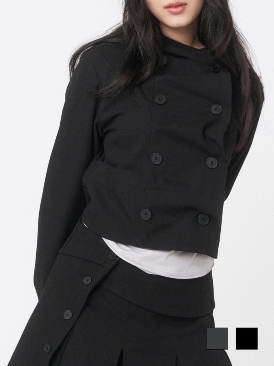 【Miseki seoul】Cowl neck button Jacket