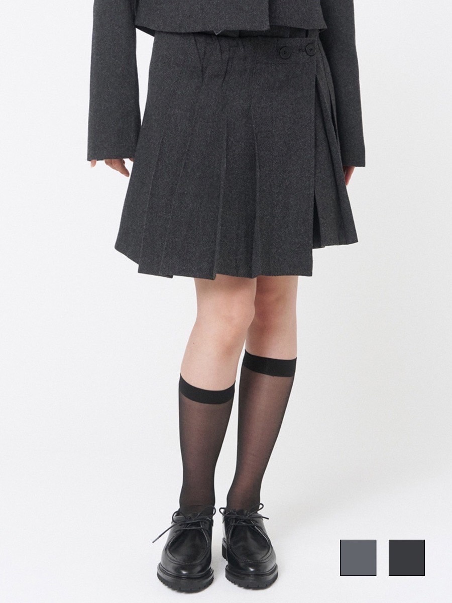 Miseki seoul】Wabi origami pleats midi skirt | OUR BRAND,Miseki