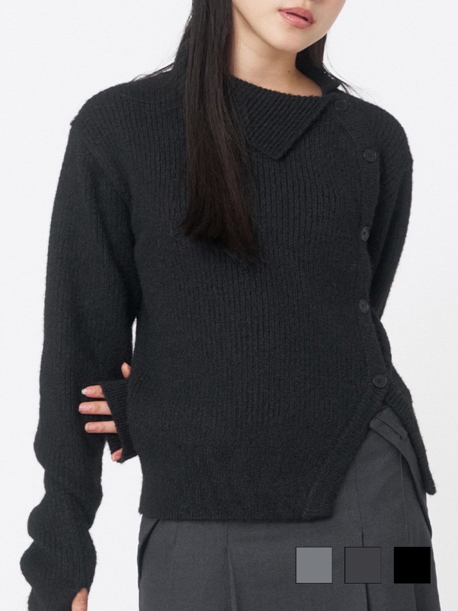 【Miseki seoul】Side button knit