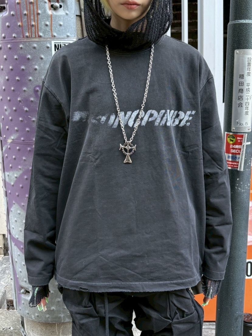 【Never mind the XU】washed long sleeve / 【ネバーマインドザエックスユー】ウォッシュ長袖Tシャツ (2color)