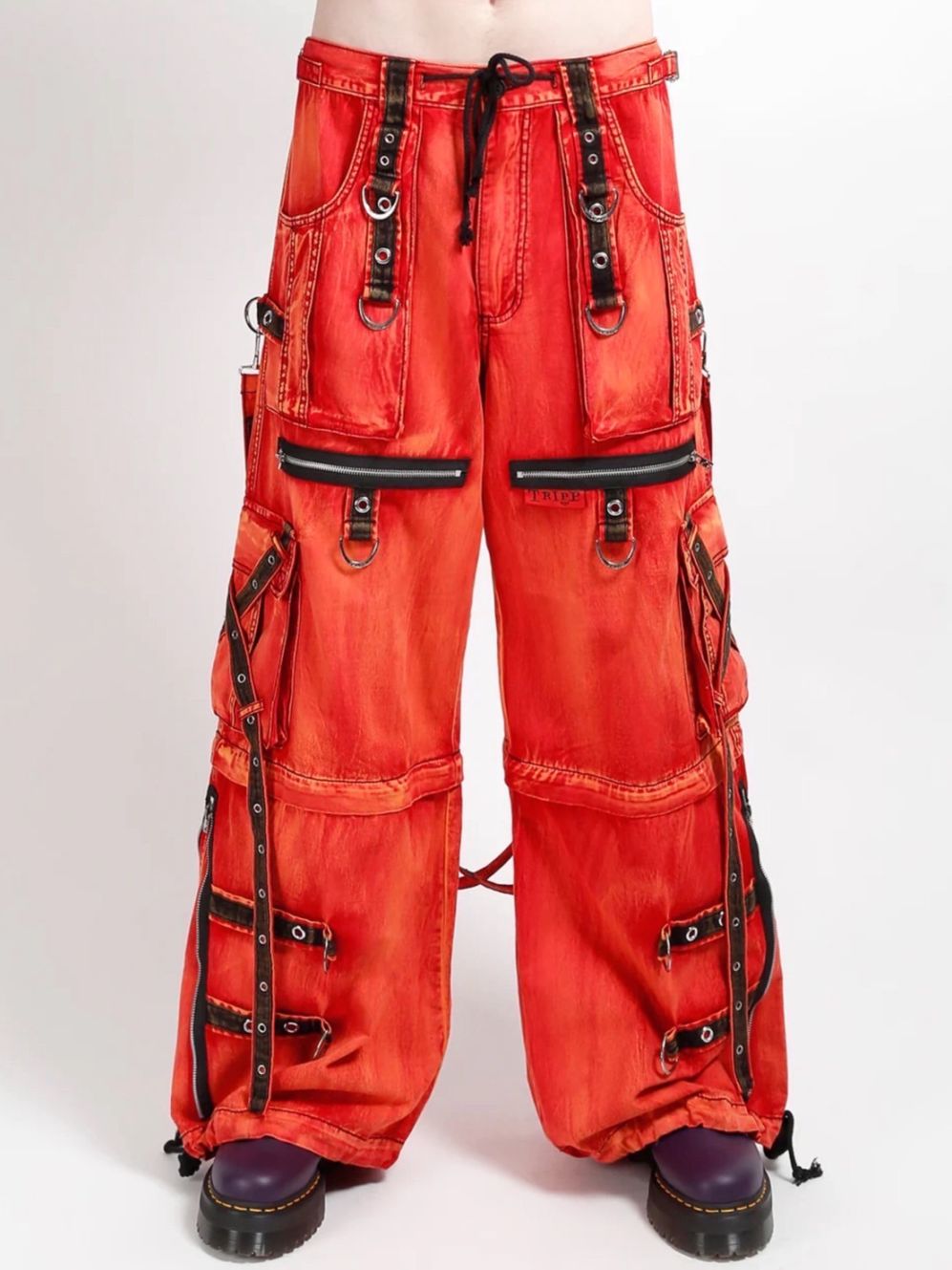 TRIPP NYC Flame ファイヤーパンツ グランジ TRIPP nyc】X-STRAP PANT FIRE WASH[AF7144MB] / 【トリップ