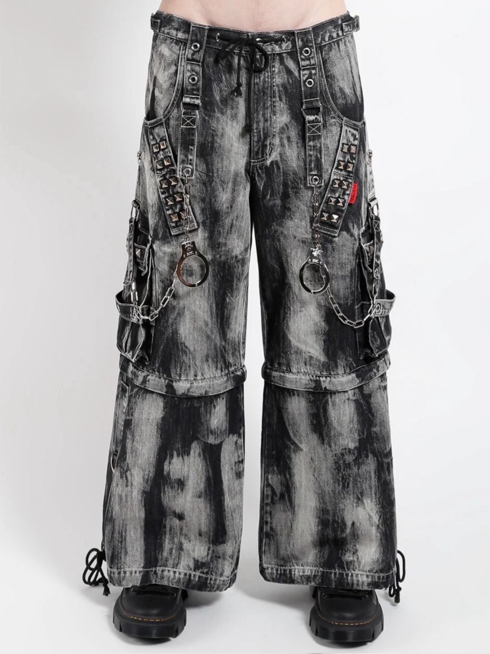【TRIPP nyc】LOCK UP DENIM PANT[JM7152M] / 【トリップ ニューヨーク 】ボンテージストラップタイダイウォッシュワイドデニムパンツ