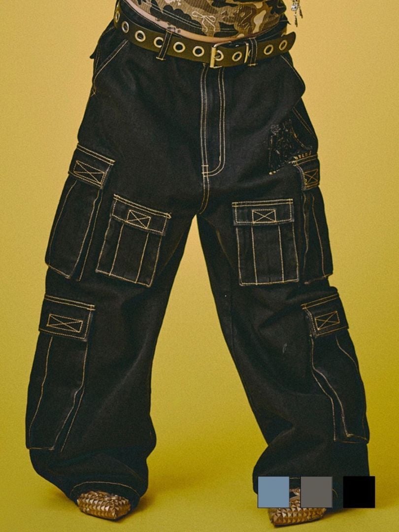 【GALFY】ぐるグニャデニムカーゴ