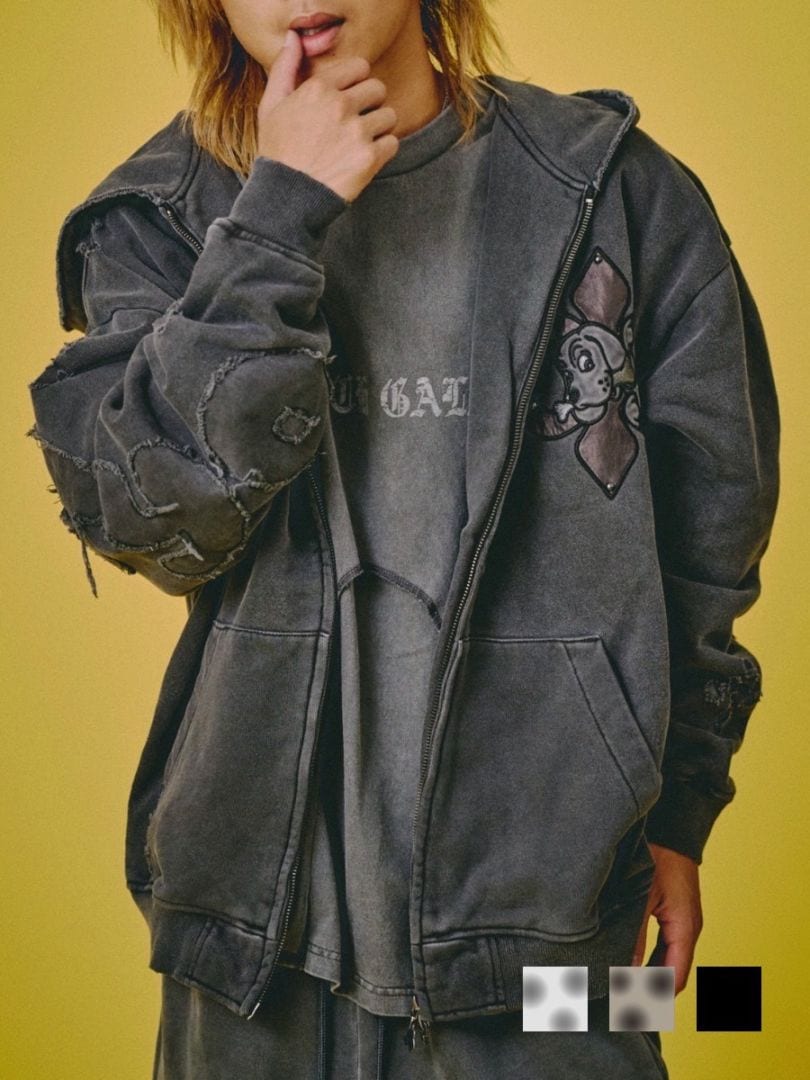 GALFY ダンボ プリント パーカー グレー GALFY ダンボ プリント