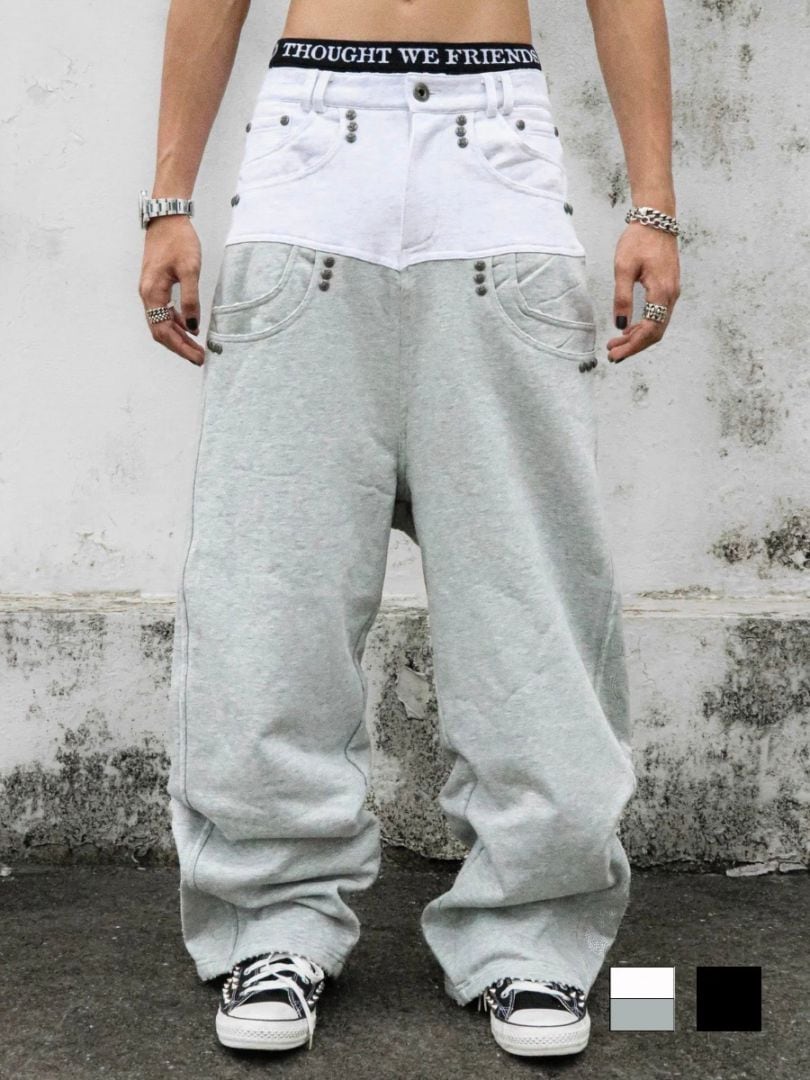 【Thought We Friends】Dray Double-Layered Sweatpants