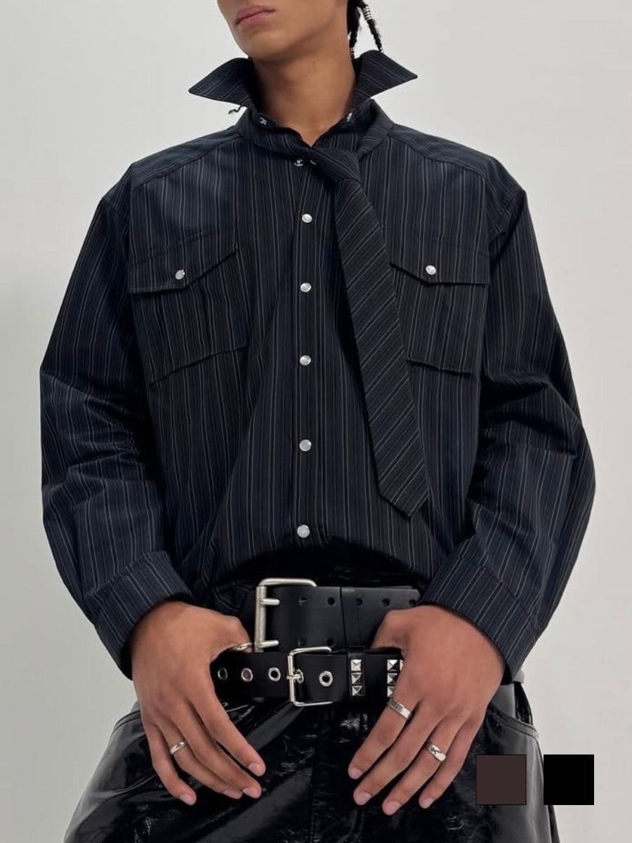 11/3 20:00発売【ESC STUDIO】Tough striped shirt