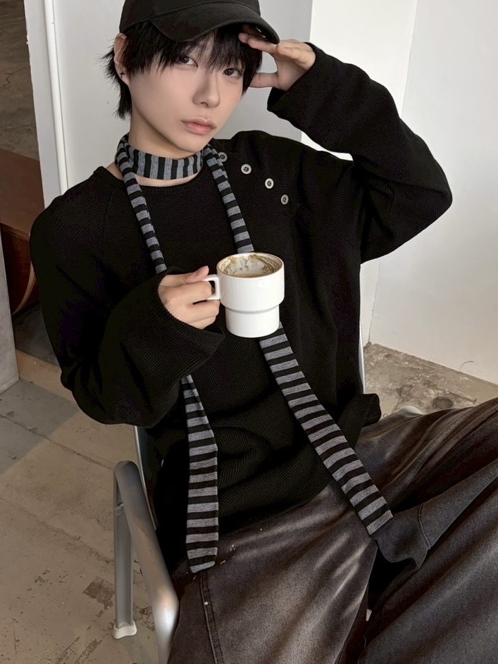 受注制【LUV CODE】stripe scarf