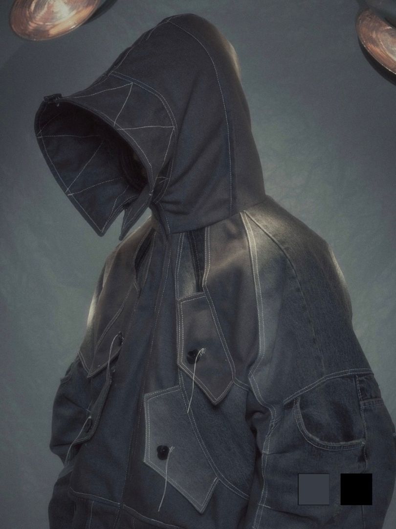 11/13 20:00発売【SURGERY】Surgery Exo-Shell hood denim jacket / 【サージェリー】サージェリー エクソ-シェル フード デニム ジャケット